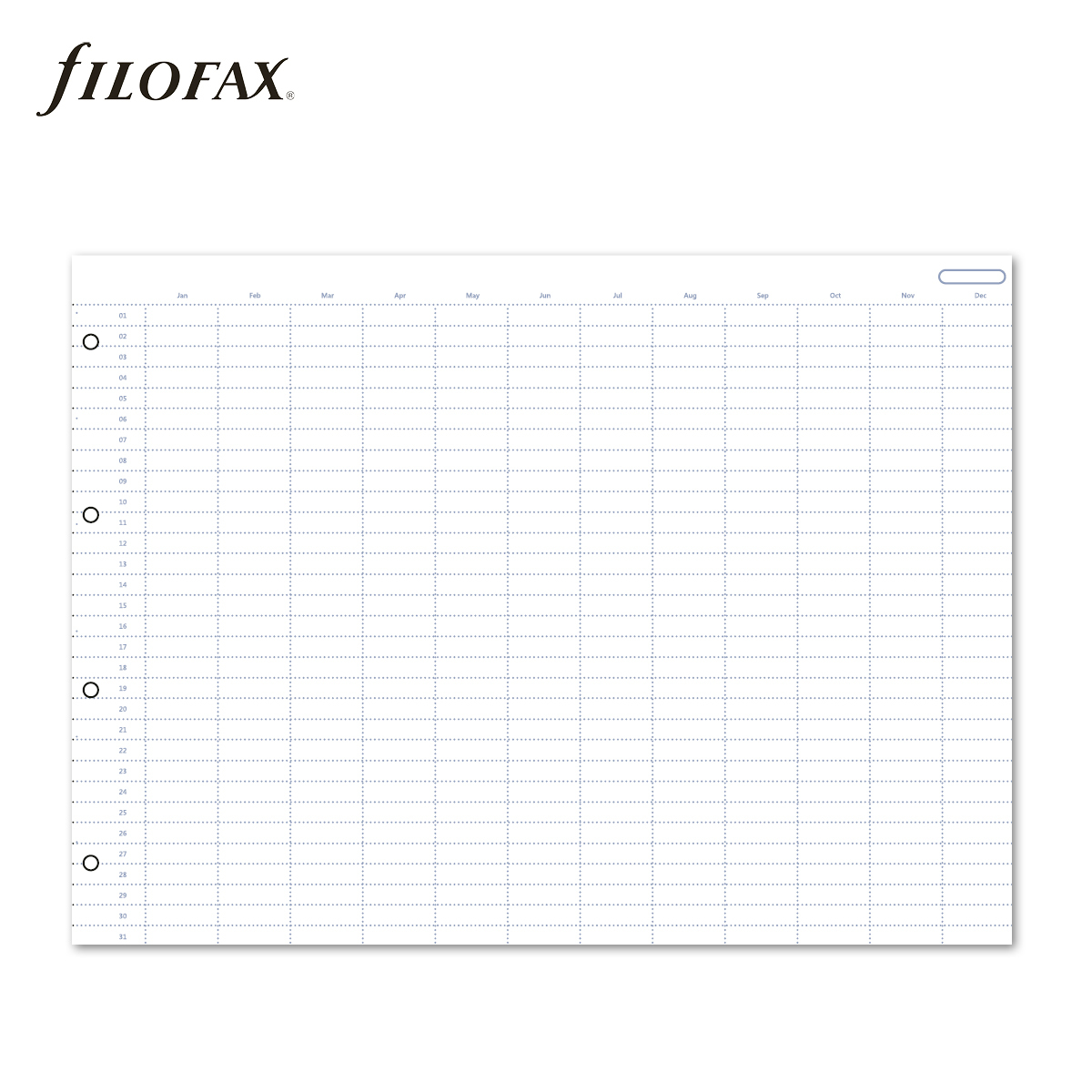 Filofax Clipbook Naptárbetét dátum nélküli Éves A4