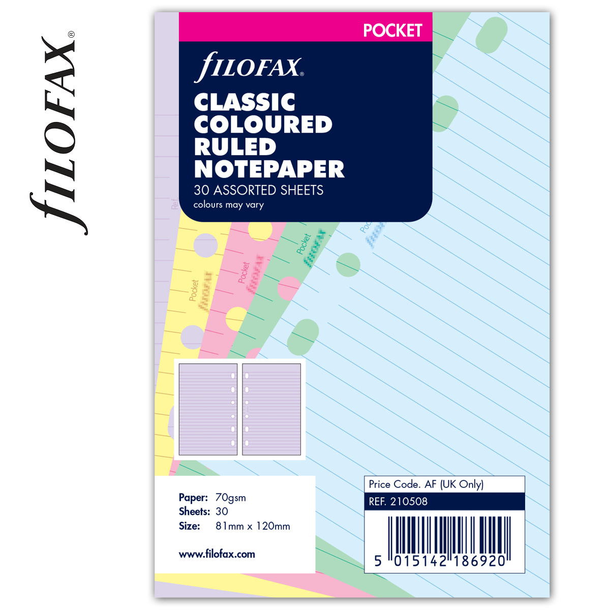 Filofax Jegyzetlapok Vonalas CLA Pocket Vegyes színű