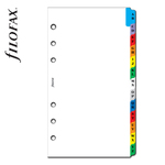 Filofax Kontakt lista regiszter 2 betű / regiszter (színes regiszter) Personal Fehér