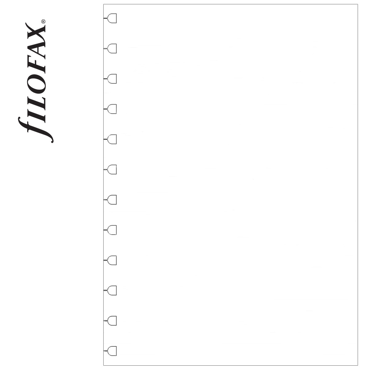 Filofax Notebook Jegyzetlap Üres A5 Fehér