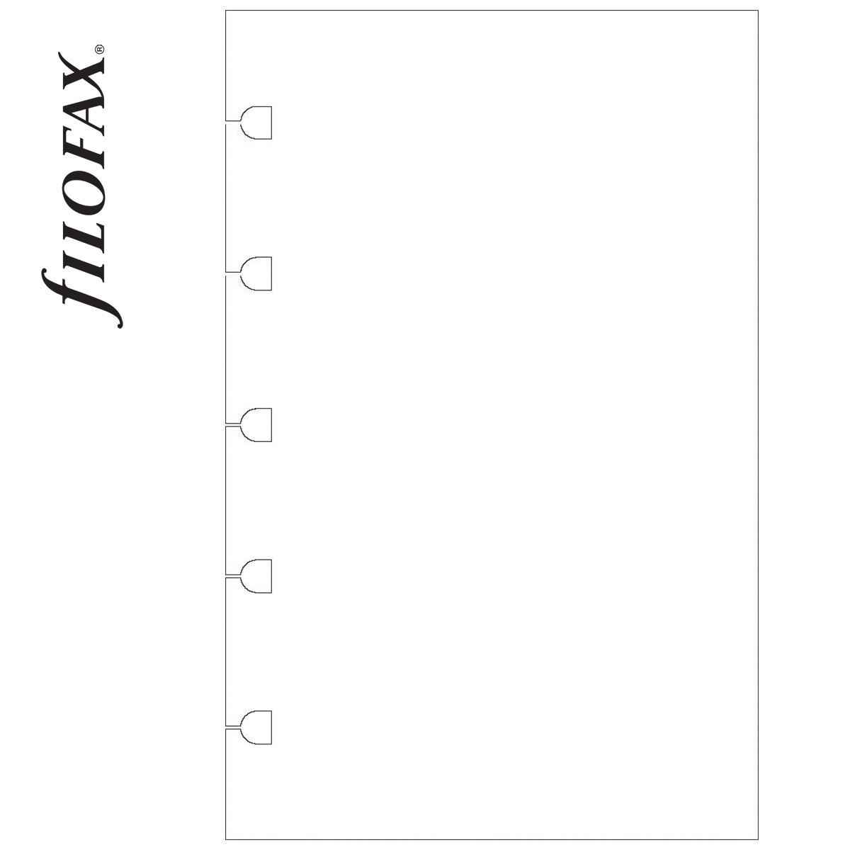 Filofax Notebook Jegyzetlap Üres Pocket Fehér