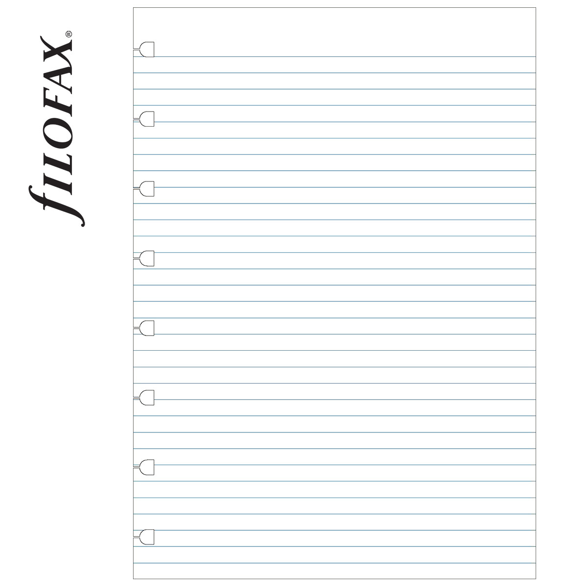 Filofax Notebook Jegyzetlap Vonalas A5 Fehér