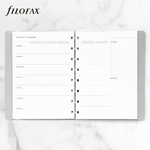 Filofax Notebook Lifestyle tervező Tevékenység tervező A5 Minimal fehér