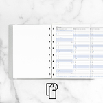 Filofax Notebook Naptárbetét Éves vertikális A5 Fehér 2023
