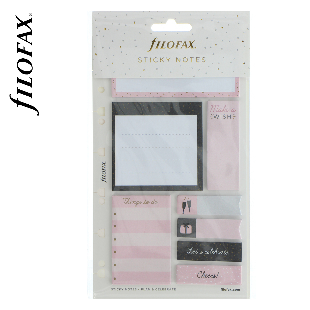 Filofax Öntapadó színes jelölő címke és jegyzet Multifit (Personal, A5, A4) Confetti