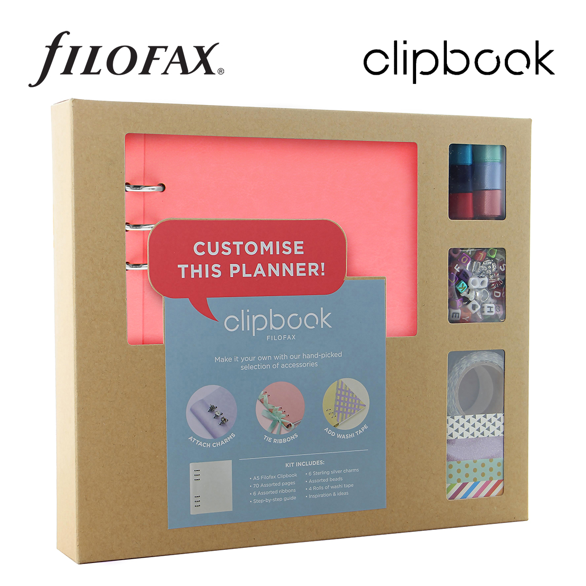 Filofax Clipbook Classic A5 Kreatív Kit Rose