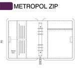 Filofax Metropol Zip A5 Fekete