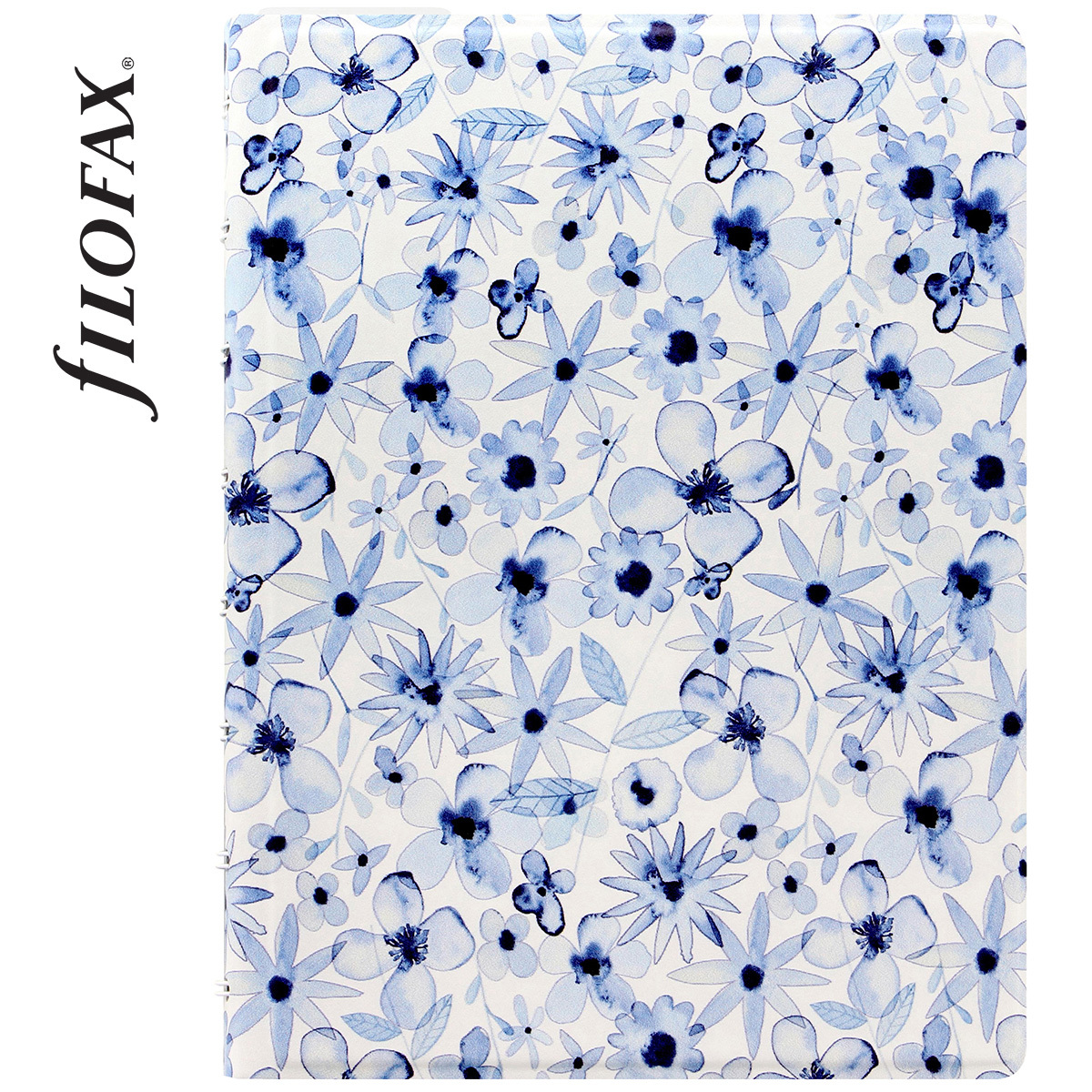Filofax Notebook Patterns Indigo Floral A5