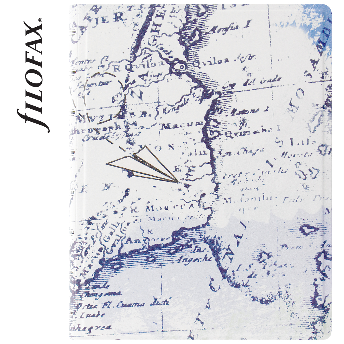 Filofax Notebook Patterns Retro Map A5