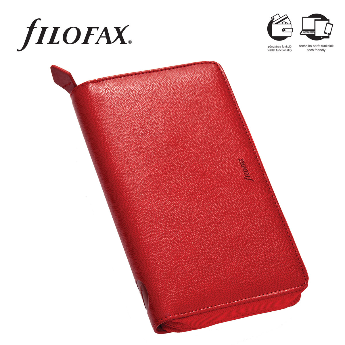Filofax Pennybridge Personal Compact Piros
